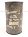 Luftwaffe, Dose für Instrumentenfett mit dem originalen Inhalt. Höhe etwa 17cm, ungereinigt