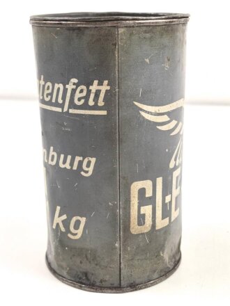 Luftwaffe, Dose für Instrumentenfett mit dem originalen Inhalt. Höhe etwa 17cm, ungereinigt