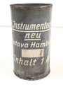 Luftwaffe, Dose für Instrumentenfett mit dem originalen Inhalt. Höhe etwa 17cm, ungereinigt