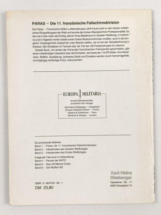 "Paras - die 11. französische Fallschirmdivison" 64 Seiten, gebraucht unter DIN A4