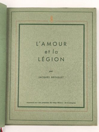 "LAmour et la Legion" gebraucht ca. DIN A4