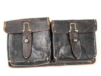 Magazintasche für zwei K43 Magazine der Wehrmacht. Getragenes Stück, ein Verschluss defekt