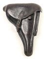 Koffertasche für die Pistole P08 der Wehrmacht. getragenes Stück, undeutlicher Stempel, datiert 1939