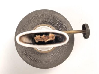 Dochtlampe zur Sammleranwärmung für Wehrmachtsfahrzeuge, original verpacktes Stück, datiert 1942