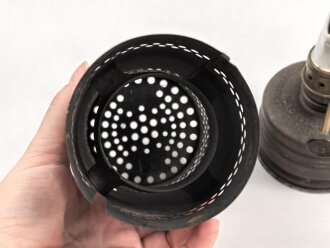 Dochtlampe zur Sammleranwärmung für Wehrmachtsfahrzeuge, original verpacktes Stück, datiert 1942