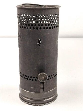 Dochtlampe zur Sammleranwärmung für Wehrmachtsfahrzeuge, original verpacktes Stück, datiert 1942