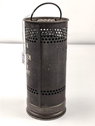 Dochtlampe zur Sammleranwärmung für Wehrmachtsfahrzeuge, original verpacktes Stück, datiert 1942