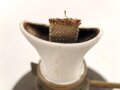 Dochtlampe zur Sammleranwärmung für Wehrmachtsfahrzeuge, original verpacktes Stück, datiert 1942