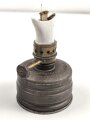 Dochtlampe zur Sammleranwärmung für Wehrmachtsfahrzeuge, original verpacktes Stück, datiert 1942