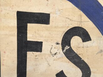 Frankreich 2. Weltkrieg, großes Holzschild " Honneur aux Allies"  "Ehre den Alliierten" Originallack, Maße etwa 50 x 150cm