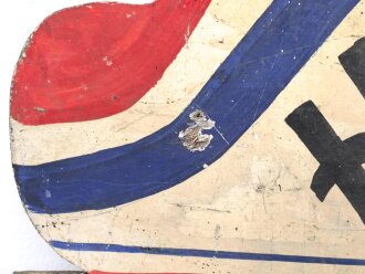 Frankreich 2. Weltkrieg, großes Holzschild " Honneur aux Allies"  "Ehre den Alliierten" Originallack, Maße etwa 50 x 150cm