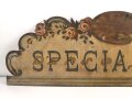 Frankreich 2. Weltkrieg, großes Holzschild " Honneur aux Allies"  "Ehre den Alliierten" Originallack, Maße etwa 50 x 150cm