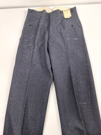 Luftwaffe, gerade Hose für Mannschaften . Ungetragenes Kammerstück von 1941 mit originalem Papieretikett