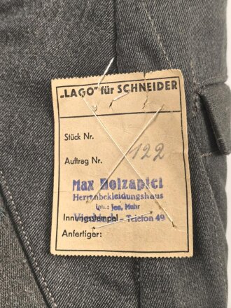 Heer,  Feldhose Modell 1944 für Mannschaften. Ungetragenes Kammerstück mit Papieretikett