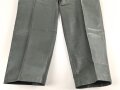Kriegsmarine, graue Lederhose. Ungetragenes Stück von Czulik & Langer Proßnitz. Lagerspuren