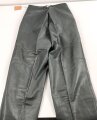 Kriegsmarine, graue Lederhose. Ungetragenes Stück von Czulik & Langer Proßnitz. Lagerspuren