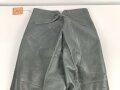 Kriegsmarine, graue Lederhose. Ungetragenes Stück von Czulik & Langer Proßnitz. Lagerspuren
