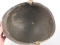U.S. Army 2. Weltkrieg, Stahlhelm M1 mit Innenhelm.  " Fix bale" Originallack, " SC" Innenhelm, steht für Firma ST. CLAIR aus Michigan. Ungereinigtes Stück