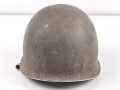 U.S. Army 2. Weltkrieg, Stahlhelm M1 mit Innenhelm.  " Fix bale" Originallack, " SC" Innenhelm, steht für Firma ST. CLAIR aus Michigan. Ungereinigtes Stück