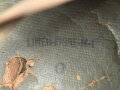 U.S. Army 2. Weltkrieg, Stahlhelm M1 mit Innenhelm.  " Fix bale" Originallack, " Hawley" Innenhelm, Jeweils stark getragen und defekt