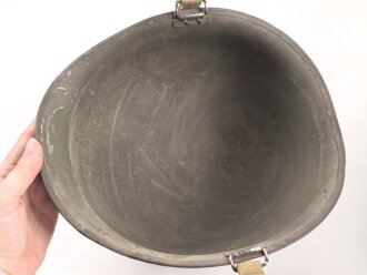 U.S. Army 2. Weltkrieg, Stahlhelm M1 mit Innenhelm.  "Front seam" Originallack, " Westinghouse" Innenhelm. Guter Gesamtzustand