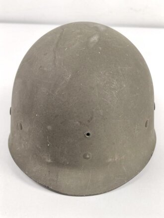 U.S. Army 2. Weltkrieg, Stahlhelm M1 mit Innenhelm.  "Front seam" Originallack, " Westinghouse" Innenhelm. Guter Gesamtzustand