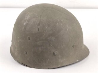U.S. Army 2. Weltkrieg, Stahlhelm M1 mit Innenhelm.  "Front seam" Originallack, " Westinghouse" Innenhelm. Guter Gesamtzustand