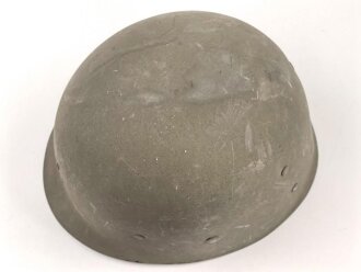 U.S. Army 2. Weltkrieg, Stahlhelm M1 mit Innenhelm.  "Front seam" Originallack, " Westinghouse" Innenhelm. Guter Gesamtzustand