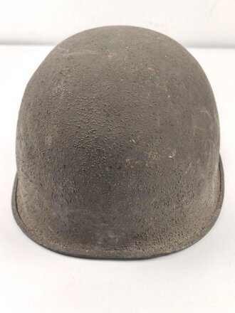 U.S. Army 2. Weltkrieg, Stahlhelm M1 mit Innenhelm.  "Front seam" Originallack, " Westinghouse" Innenhelm. Guter Gesamtzustand