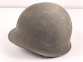 U.S. Army 2. Weltkrieg, Stahlhelm M1 mit Innenhelm.  "Front seam" Originallack, " Westinghouse" Innenhelm. Guter Gesamtzustand
