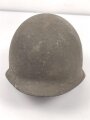 U.S. Army 2. Weltkrieg, Stahlhelm M1 mit Innenhelm.  "Front seam" Originallack, " Westinghouse" Innenhelm. Guter Gesamtzustand