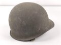 U.S. Army 2. Weltkrieg, Stahlhelm M1 mit Innenhelm.  "Front seam" Originallack, " Westinghouse" Innenhelm. Guter Gesamtzustand