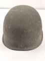U.S. Army 2. Weltkrieg, Stahlhelm M1 mit Innenhelm.  "Front seam" Originallack, " Westinghouse" Innenhelm. Guter Gesamtzustand