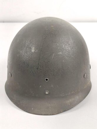U.S. Army 2. Weltkrieg, Stahlhelm M1 mit Innenhelm.  " Fix bale" Originallack, " Firestone" Innenhelm, Getragenes Stück