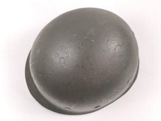 U.S. Army 2. Weltkrieg, Stahlhelm M1 mit Innenhelm.  " Fix bale" Originallack, " Firestone" Innenhelm, Getragenes Stück