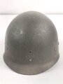 U.S. Army 2. Weltkrieg, Stahlhelm M1 mit Innenhelm.  " Fix bale" Originallack, " Firestone" Innenhelm, Getragenes Stück