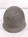 U.S. Army 2. Weltkrieg, Stahlhelm M1 mit Innenhelm.  " Fix bale" Originallack, " Firestone" Innenhelm, Getragenes Stück