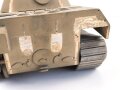 Panzerkampfwagen Panther D der Wehrmacht. Schulungsmodell aus Holz, Länge ohne Rohr etwa 34cm. Origianllack "Dies ist ein dienstlicher Gegenstand, Missbrauch ist strafbar"
