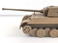 Panzerkampfwagen Panther D der Wehrmacht. Schulungsmodell aus Holz, Länge ohne Rohr etwa 34cm. Origianllack "Dies ist ein dienstlicher Gegenstand, Missbrauch ist strafbar"