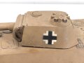 Panzerkampfwagen Panther D der Wehrmacht. Schulungsmodell aus Holz, Länge ohne Rohr etwa 34cm. Origianllack "Dies ist ein dienstlicher Gegenstand, Missbrauch ist strafbar"