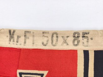 Kriegsmarine, Reichskriegsflagge 50 x 85cm, kleine Ausführung für U-Boote.