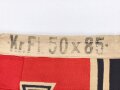Kriegsmarine, Reichskriegsflagge 50 x 85cm, kleine Ausführung für U-Boote.