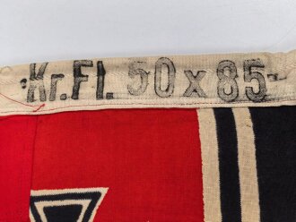 Kriegsmarine, Reichskriegsflagge 50 x 85cm, kleine Ausführung für U-Boote.