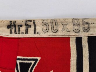 Kriegsmarine, Reichskriegsflagge 50 x 85cm, kleine Ausführung für U-Boote.