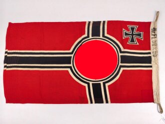 Kriegsmarine, Reichskriegsflagge 50 x 85cm, kleine Ausführung für U-Boote.