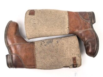 Paar Winterstiefel Wehrmacht, der Filzschaft leicht...