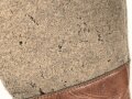 Paar Winterstiefel Wehrmacht, der Filzschaft leicht mottig, ein Absatz defekt, Sohlenlänge knapp 31cmn