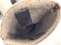 Paar Winterstiefel Wehrmacht, der Filzschaft leicht mottig, ein Absatz defekt, Sohlenlänge knapp 31cmn