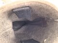Paar Winterstiefel Wehrmacht, der Filzschaft leicht mottig, ein Absatz defekt, Sohlenlänge knapp 31cmn