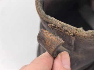 Paar Halbschuhe für Mannschaften der Wehrmacht Modell 1944. Leder angetrocknet, ungereinigt, Sohlenlänge knapp 27,5cm